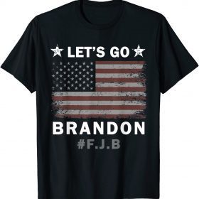 2021 Mens Let's Go Brandon Tee Conservative Anti Liberal US Flag T-Shirt