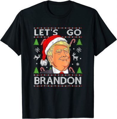 T-Shirt Let's Go Brandon Trump Ugly Christmas Sweater Anti Bien 86