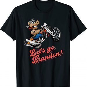 Funny Let's Go Brandon Biker Motorcycle Pro American Anti Biden TShirt