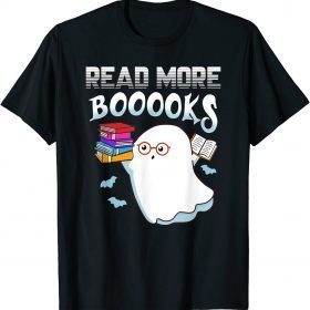 Read more boooooks Cute Ghost Read more boooooks Halloween T-Shirt