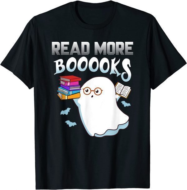 Read more boooooks Cute Ghost Read more boooooks Halloween T-Shirt