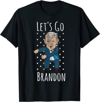 T-Shirt Let's Go Brandon Anti Biden Conservative Anti Liberal US Flag Funny