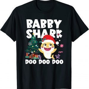 2021 Babby Let's Go Brandon Shark Doo Around Christmas Tree T-Shirt