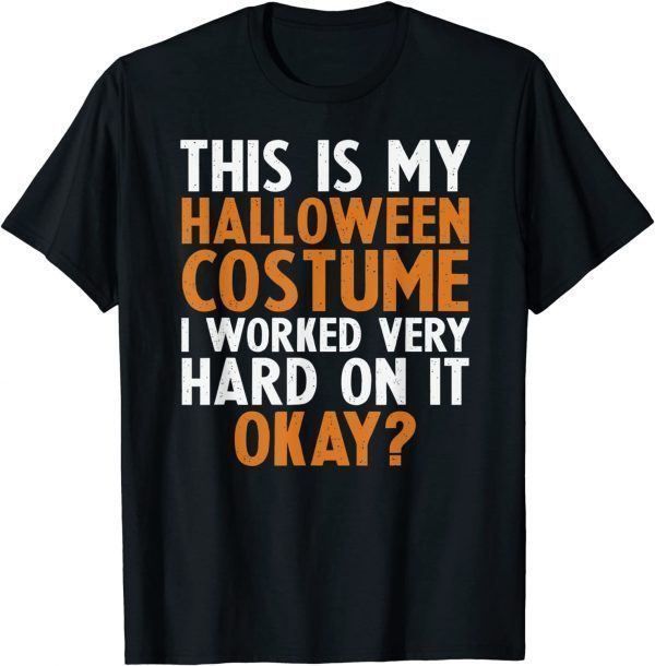 Funny This Is My Halloween Costume Shirt Retro Vintage T-Shirt