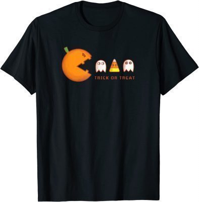 2021 Halloween Candy vs Retro Game Icon for Women Men Kids T-Shirt
