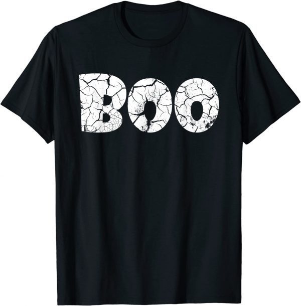 Boo Halloween Costume Distressed Style T-Shirt