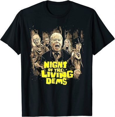 Night Of The Living Dems Patriot American Democrats Vintage T-Shirt