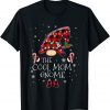 Cool Mom Gnome Buffalo Plaid Christmas Tree Light T-Shirt