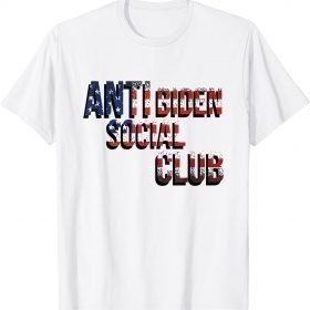 T-Shirt Anti Biden Social Club American Flag Retro Vintage