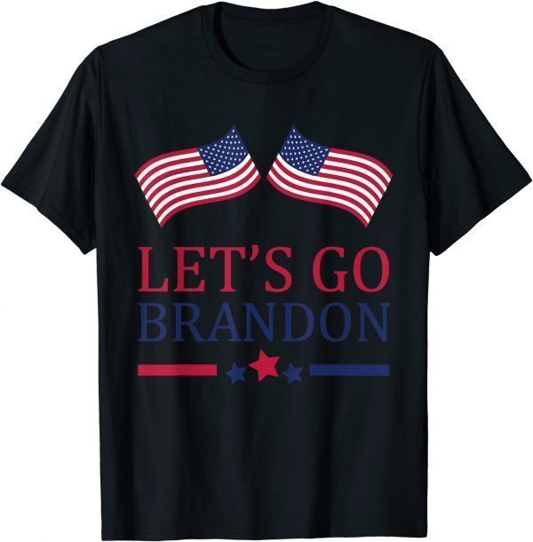 Let's Go Brandon American Flag Impeach Biden Anti Liberal T-Shirt