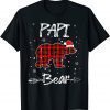 Red Plaid Papi Bear Buffalo Matching Family Pajama Christmas T-Shirt