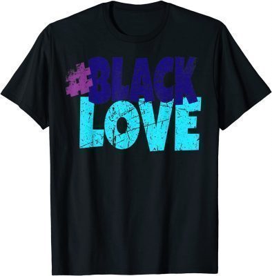 Vintagified Distressed Black Love Graphic Design Tee T-Shirt