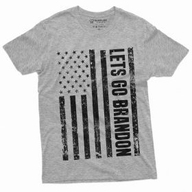 Tee Shirt Let's Go Brandon USA Flag Anti Biden Pro Donald Trump Mens Political