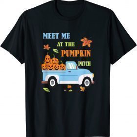 2021 Meet Me At The Pumpkin Patch Truck Halloween Kids Girls Tee Shirt