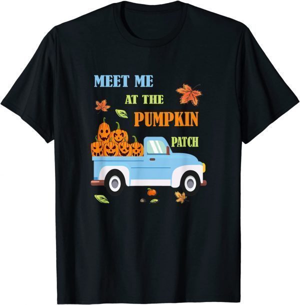 2021 Meet Me At The Pumpkin Patch Truck Halloween Kids Girls Tee Shirt
