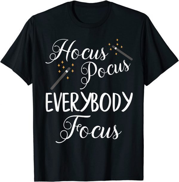2021 Hocus Pocus Everybody Focus Halloween Funny Teacher Costume T-Shirt