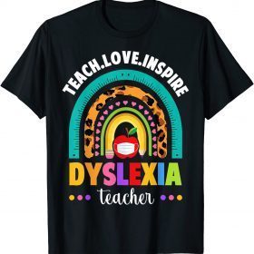 Dyslexia Teacher Back To School Dyslexia Squad Crew Rainbow T-Shirt