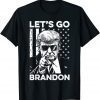 Funny Let's Go Brandon Conservative Anti Liberal US Flag T-Shirt