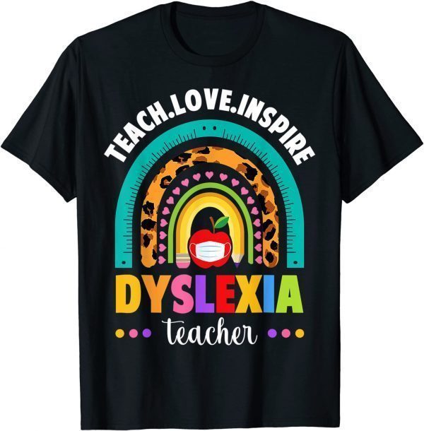 Dyslexia Teacher Back To School Dyslexia Squad Crew Rainbow T-Shirt