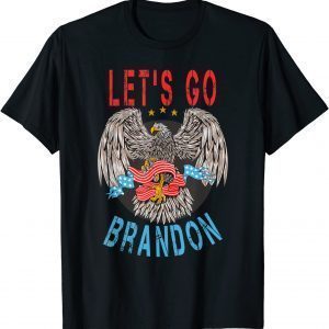 Let's Go Brandon Tee Conservative Anti Liberal US Flag Eagle T-Shirt