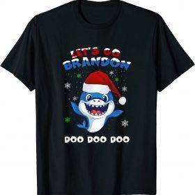 Funny Let's Go Brandon Baby Shark Ugly Christmas T-Shirt