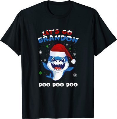 Funny Let's Go Brandon Baby Shark Ugly Christmas T-Shirt
