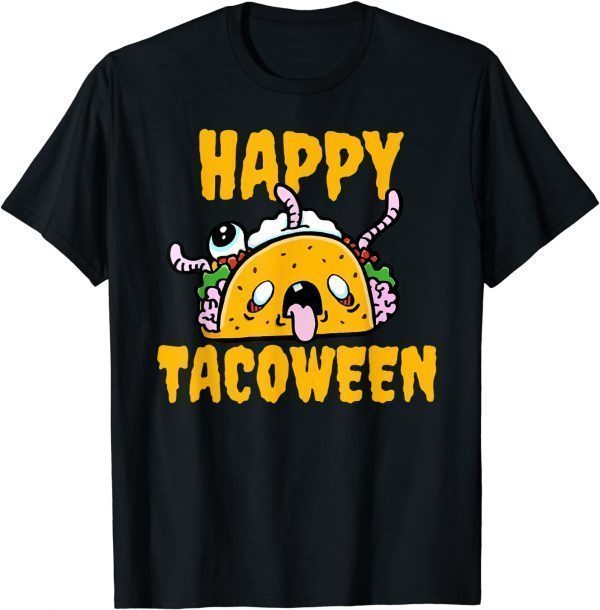 Happy Tacoween Zombie Taco Halloween Costume Taco Lover Tee T-Shirt