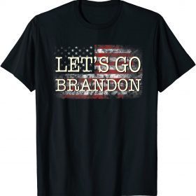 T-Shirt Let's Go Brandon Tee Conservative Anti Liberal US Flag