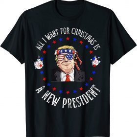 Official All I Want For Christmas Is A New President Xmas Sweater T-Shirt