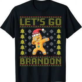 Official Sweat Gingerbread Dance With Snow Let's Go Christmas Brandon T-Shirt
