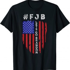 T-Shirt Let's Go Brandon Tee Conservative Anti Liberal US Flag