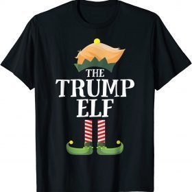2021 Trump Elf Matching Family Group Christmas Party Pajama T-Shirt