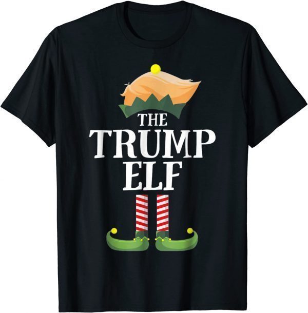 2021 Trump Elf Matching Family Group Christmas Party Pajama T-Shirt