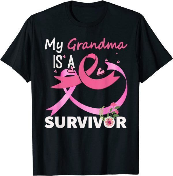 My Grandma Is A Survivor Breast Cancer Awareness T-Shirt