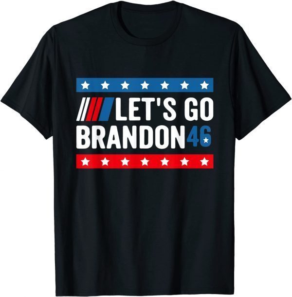Anti Biden 2021 Let's Go Brandon Tee Conservative Anti Liberal US Flag T-Shirt