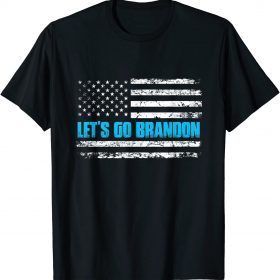 Official Let's Go Brandon Funny Men Women US Flag Vintage T-Shirt