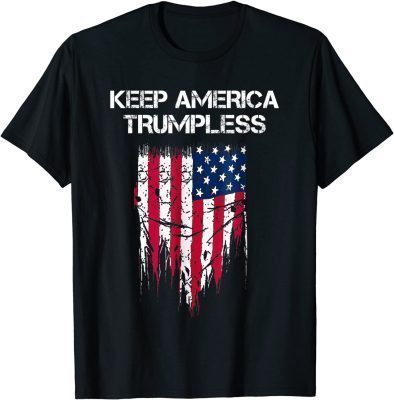 OFFICIAL KEEP AMERICA TRUMPLESS USA Flag T-Shirt