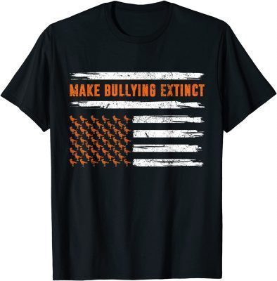 Flag Unity Day Trex Dinosaur Make Bullying Extinct Orange Unisex TShirt