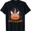 Halloween Cute Unicorn Pumpkin Costume Happy Halloween 2021 T-Shirt