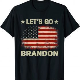 Funny Let's Go Brandon American Flag Impeach 46 T-Shirt
