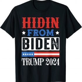 Hidin From Biden Kids Men Trump 2024 Funny Joe. Biden T-Shirt