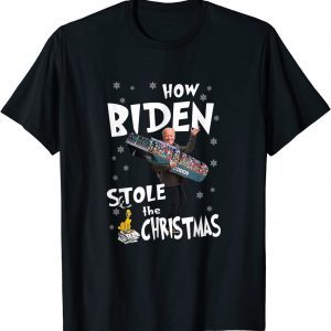 How Biden Stole The Christmas, Funny Biden, Trump lover T-Shirt