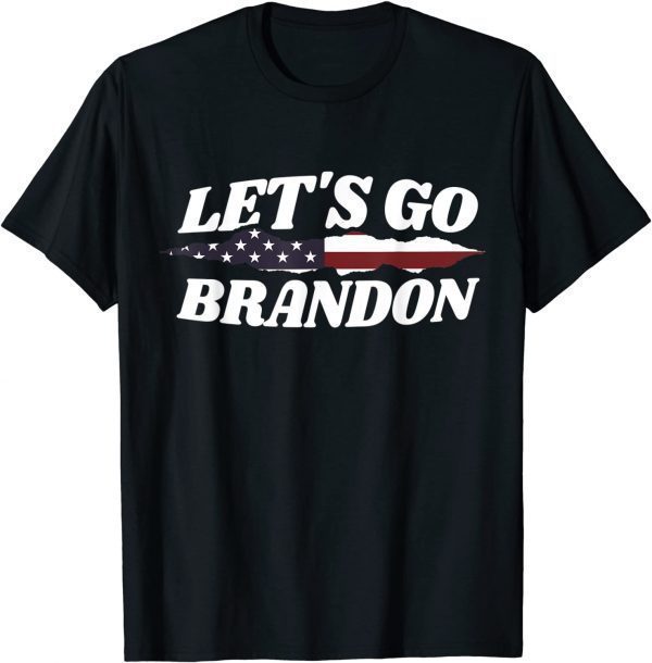 2021 Lets Go Brandon Funny US Flag Men Women Vintage T-Shirt