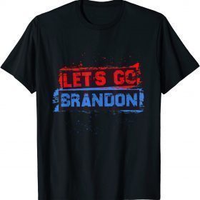 Funny Let's Go Brandon Conservative Anti Liberal US Flag T-Shirt