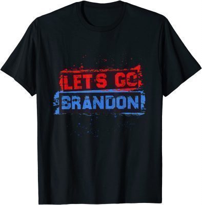 Funny Let's Go Brandon Conservative Anti Liberal US Flag T-Shirt