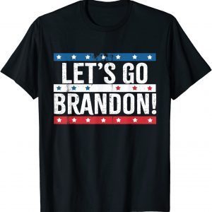 T-Shirt Impeach 46 Lets Go Brandon Us Flag Colors Vintage