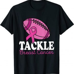 Official Tackle breast cancer awareness football survivor pink ribbon T-Shirt