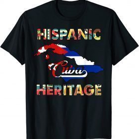 Hispanic Heritage Month Cuba Shirts Cuban Flag T-Shirt