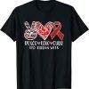 Red Ribbon Week Awareness Wear Red Peace Love Cure Costume T-Shirt