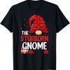 T-Shirt Stubborn Gnome Buffalo Plaid Matching Family Christmas